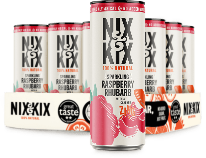 Raspberry Rhubarb 24 x 250ml Drinks Nix & Kix 